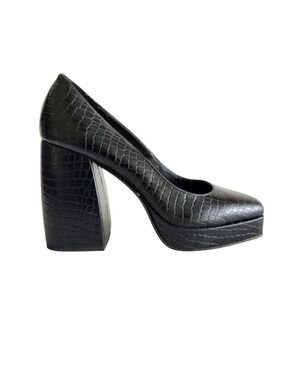 Katy Perry The Uplift Platform Pump Black Block Heel Square Toe  Women Size 10